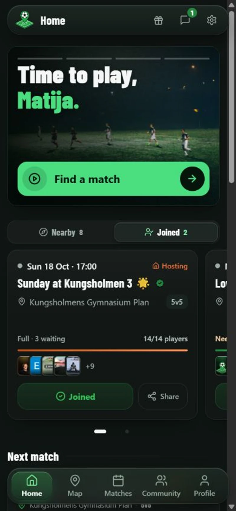 Home: Real app screens · October 2026
