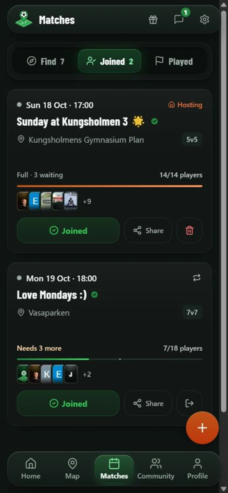 Matches: Real app screens · October 2026